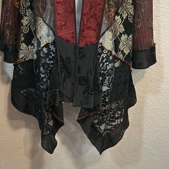 #553 Studio VK, fancy, kimono style open cardigan, size medium - Picture 3 of 11